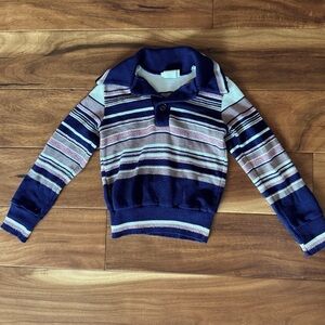 Bull Frog Knits Vintage Stripe Long Sleeve Sweater size 5